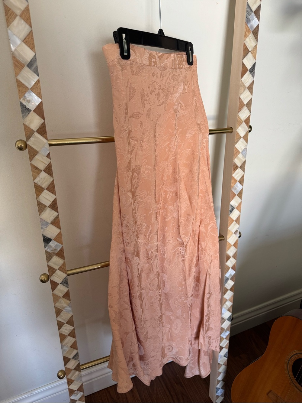 NWT Etro Floral Jacquard Bias Maxi Skirt Blush Pink IT 40 - Picture 3 of 5